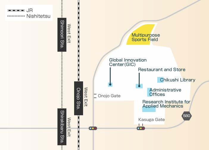 Access Map to Chikushi Campus