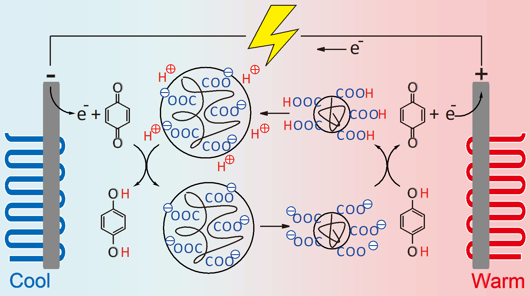 Proposed mechanism for thermocells