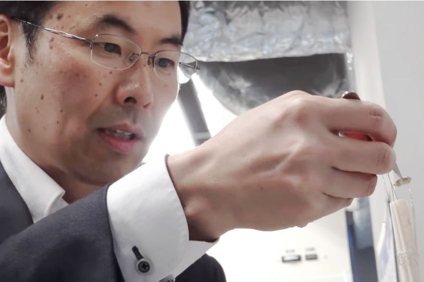 Yamazaki sets fuel cell sample