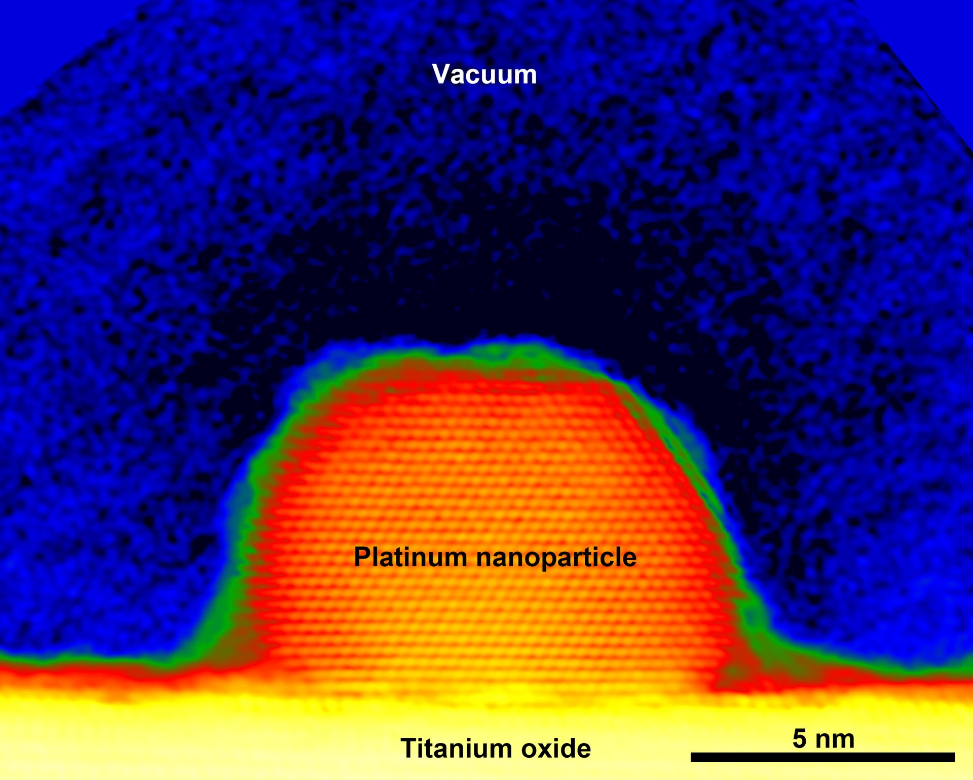 A single platinum nanoparticle observed by electron holography