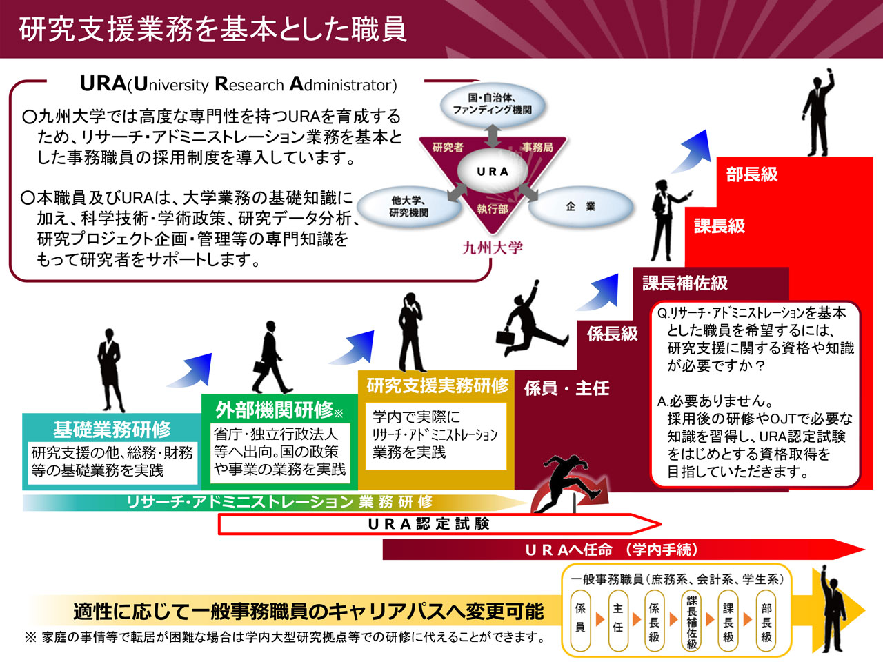 研究支援業務を基本とした職員